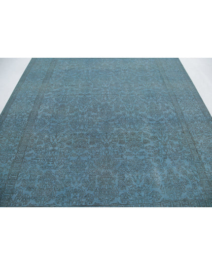 Overdye 8' 0" X 9' 8" Hand Knotted Wool Rug 8' 0" X 9' 8" (244 X 295) / Blue / Wool
