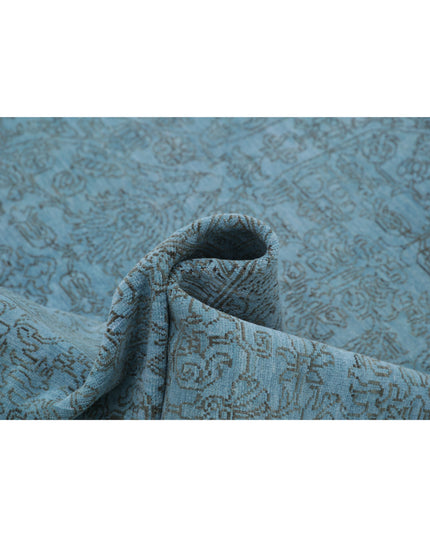 Overdye 8' 0" X 9' 8" Hand Knotted Wool Rug 8' 0" X 9' 8" (244 X 295) / Blue / Wool