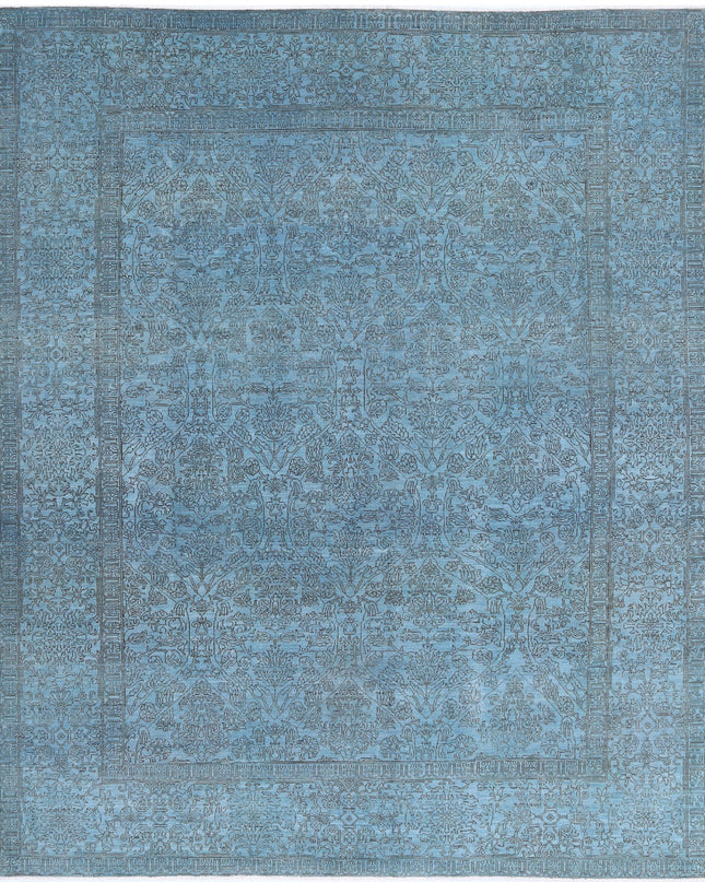 Overdye 8' 0" X 9' 8" Hand Knotted Wool Rug 8' 0" X 9' 8" (244 X 295) / Blue / Wool