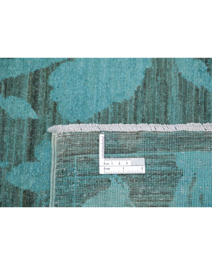 Overdye 6' 1" X 8' 4" Hand Knotted Wool Rug 6' 1" X 8' 4" (185 X 254) / Green / Wool