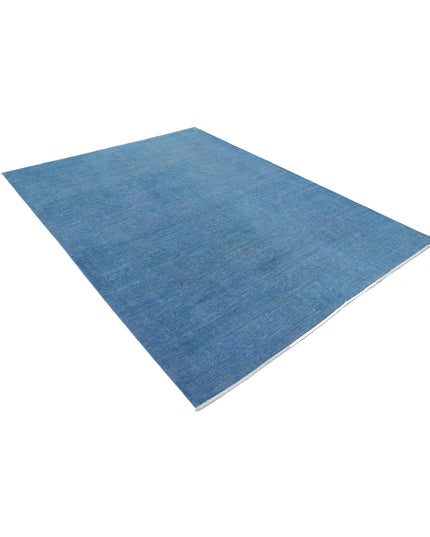 Overdye 6' 2" X 8' 4" Hand Knotted Wool Rug 6' 2" X 8' 4" (188 X 254) / Blue / Wool