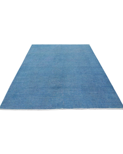 Overdye 6' 2" X 8' 4" Hand Knotted Wool Rug 6' 2" X 8' 4" (188 X 254) / Blue / Wool