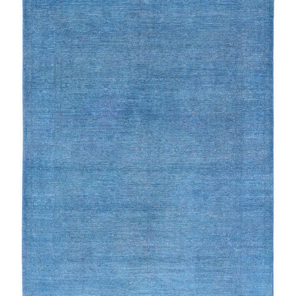 Overdye 6' 2" X 8' 4" Hand Knotted Wool Rug 6' 2" X 8' 4" (188 X 254) / Blue / Wool