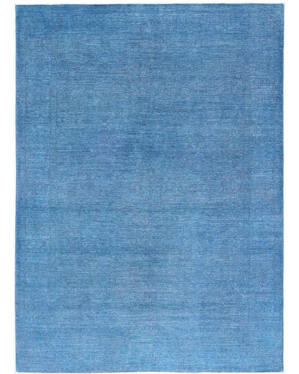 Overdye 6' 2" X 8' 4" Hand Knotted Wool Rug 6' 2" X 8' 4" (188 X 254) / Blue / Wool