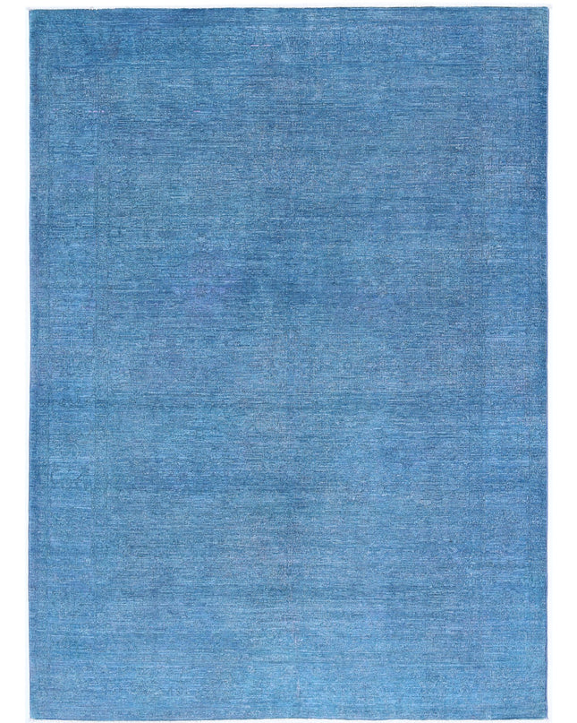 Overdye 6' 2" X 8' 4" Hand Knotted Wool Rug 6' 2" X 8' 4" (188 X 254) / Blue / Wool