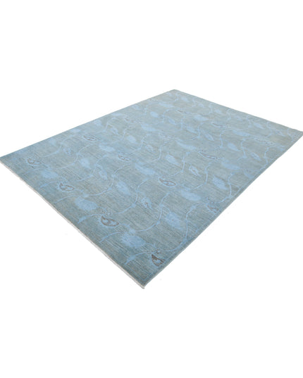 Overdye 5' 11" X 8' 2" Hand Knotted Wool Rug 5' 11" X 8' 2" (180 X 249) / Blue / Wool