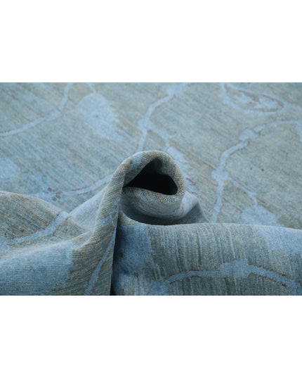 Overdye 5' 11" X 8' 2" Hand Knotted Wool Rug 5' 11" X 8' 2" (180 X 249) / Blue / Wool