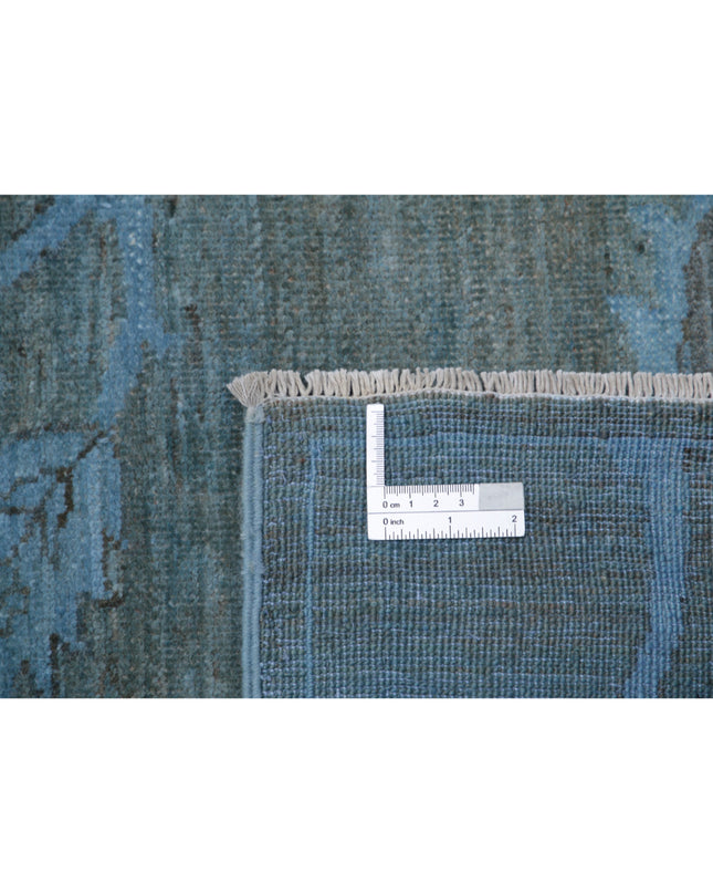 Overdye 5' 11" X 8' 2" Hand Knotted Wool Rug 5' 11" X 8' 2" (180 X 249) / Blue / Wool