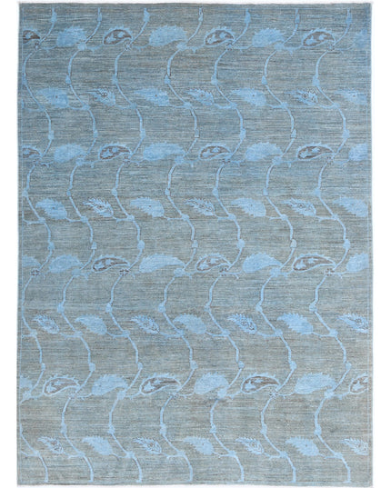 Overdye 5' 11" X 8' 2" Hand Knotted Wool Rug 5' 11" X 8' 2" (180 X 249) / Blue / Wool