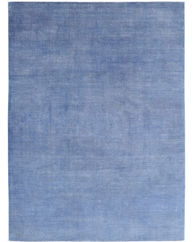 Overdye 8' 11" X 12' 2" Hand Knotted Wool Rug 8' 11" X 12' 2" (272 X 371) / Blue / Wool