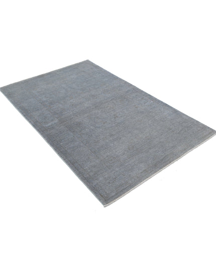 Overdye 3' 10" X 5' 11" Hand Knotted Wool Rug 3' 10" X 5' 11" (117 X 180) / Grey / Wool