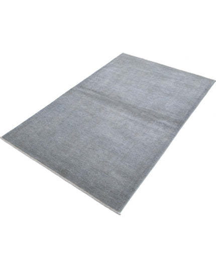 Overdye 3' 10" X 5' 11" Hand Knotted Wool Rug 3' 10" X 5' 11" (117 X 180) / Grey / Wool