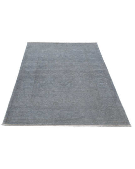 Overdye 3' 10" X 5' 11" Hand Knotted Wool Rug 3' 10" X 5' 11" (117 X 180) / Grey / Wool