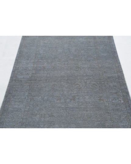 Overdye 3' 10" X 5' 11" Hand Knotted Wool Rug 3' 10" X 5' 11" (117 X 180) / Grey / Wool