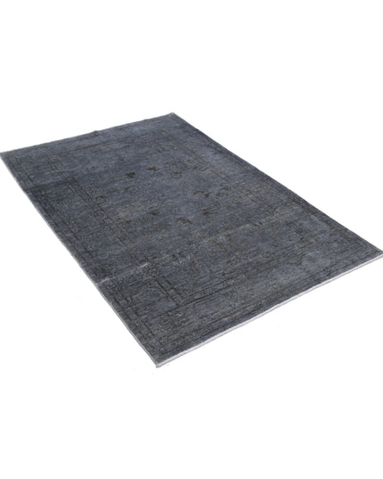 Overdye 3' 11" X 5' 8" Hand Knotted Wool Rug 3' 11" X 5' 8" (119 X 173) / Grey / Wool