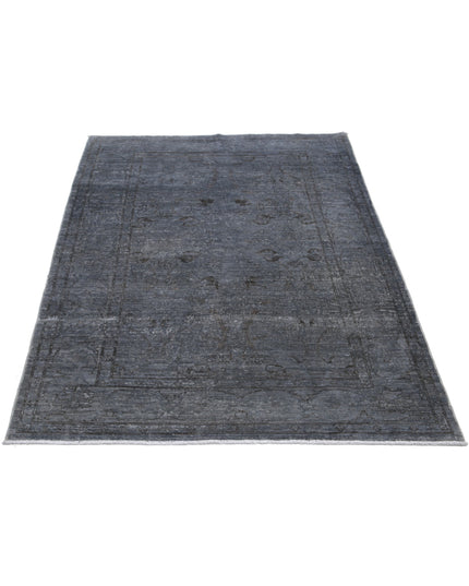 Overdye 3' 11" X 5' 8" Hand Knotted Wool Rug 3' 11" X 5' 8" (119 X 173) / Grey / Wool