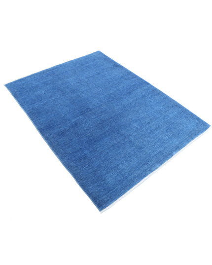 Overdye 3' 11" X 5' 2" Hand Knotted Wool Rug 3' 11" X 5' 2" (119 X 158) / Blue / Wool