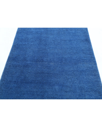 Overdye 3' 11" X 5' 2" Hand Knotted Wool Rug 3' 11" X 5' 2" (119 X 158) / Blue / Wool