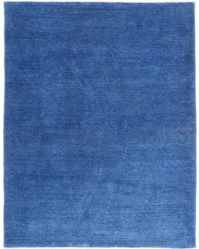 Overdye 3' 11" X 5' 2" Hand Knotted Wool Rug 3' 11" X 5' 2" (119 X 158) / Blue / Wool