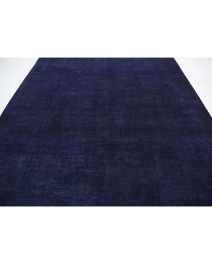 Overdye 8' 7" X 11' 1" Hand Knotted Wool Rug 8' 7" X 11' 1" (262 X 338) / Purple / Wool