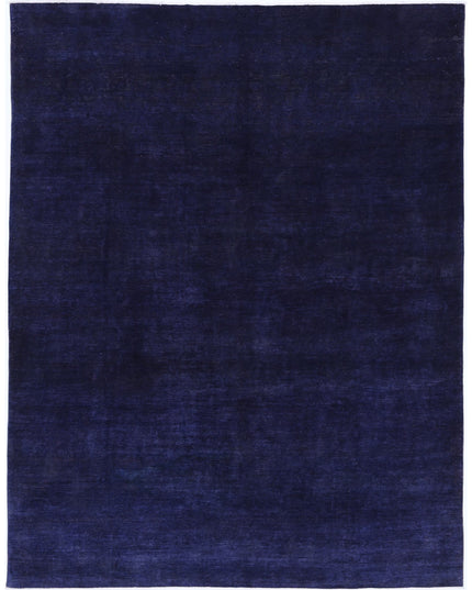 Overdye 8' 7" X 11' 1" Hand Knotted Wool Rug 8' 7" X 11' 1" (262 X 338) / Purple / Wool
