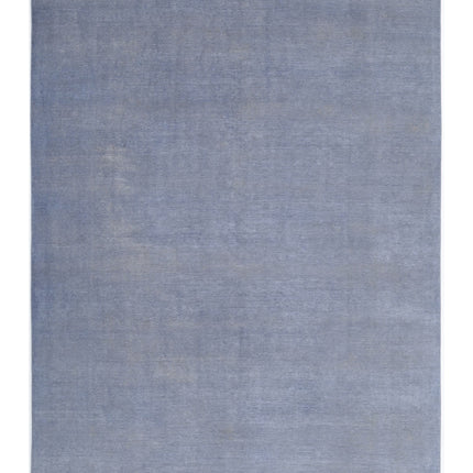 Overdye 8' 7" X 11' 11" Hand Knotted Wool Rug 8' 7" X 11' 11" (262 X 363) / Grey / Wool