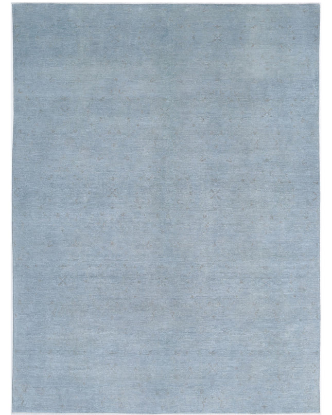 Overdye 8' 5" X 11' 6" Hand Knotted Wool Rug 8' 5" X 11' 6" (257 X 351) / Grey / Wool