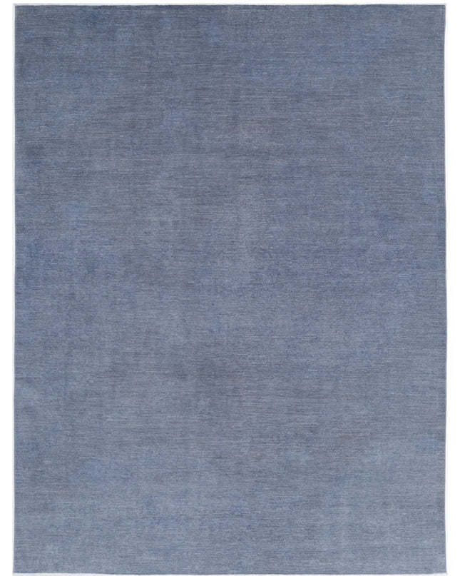 Overdye 8' 10" X 11' 10" Hand Knotted Wool Rug 8' 10" X 11' 10" (269 X 361) / Grey / Wool
