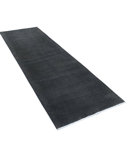 Overdye 3' 0" X 9' 7" Hand Knotted Wool Rug 3' 0" X 9' 7" (91 X 292) / Green / Wool