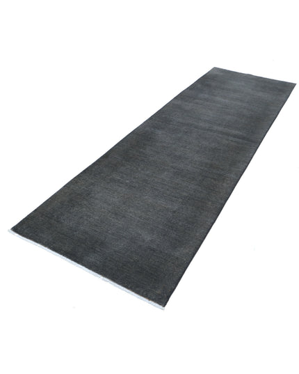 Overdye 3' 0" X 9' 7" Hand Knotted Wool Rug 3' 0" X 9' 7" (91 X 292) / Green / Wool