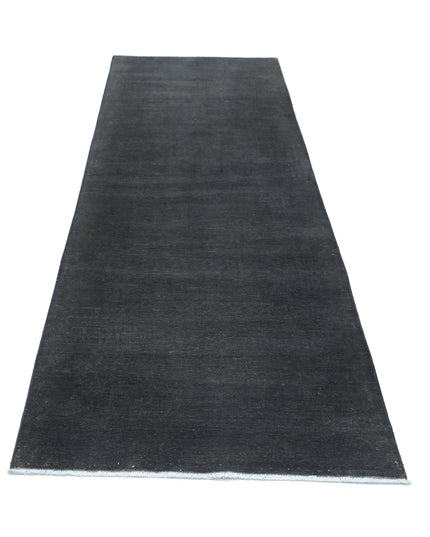 Overdye 3' 0" X 9' 7" Hand Knotted Wool Rug 3' 0" X 9' 7" (91 X 292) / Green / Wool