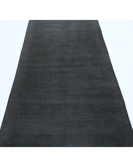 Overdye 3' 0" X 9' 7" Hand Knotted Wool Rug 3' 0" X 9' 7" (91 X 292) / Green / Wool