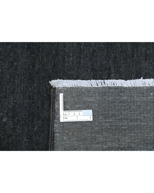 Overdye 3' 0" X 9' 7" Hand Knotted Wool Rug 3' 0" X 9' 7" (91 X 292) / Green / Wool