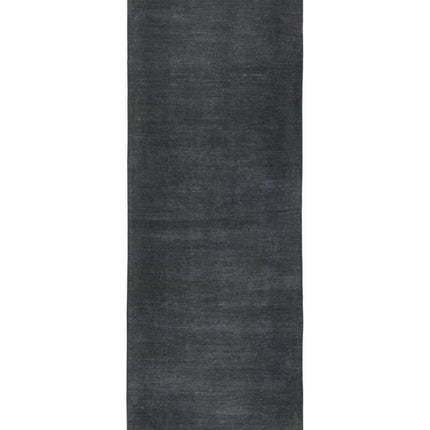 Overdye 3' 0" X 9' 7" Hand Knotted Wool Rug 3' 0" X 9' 7" (91 X 292) / Green / Wool