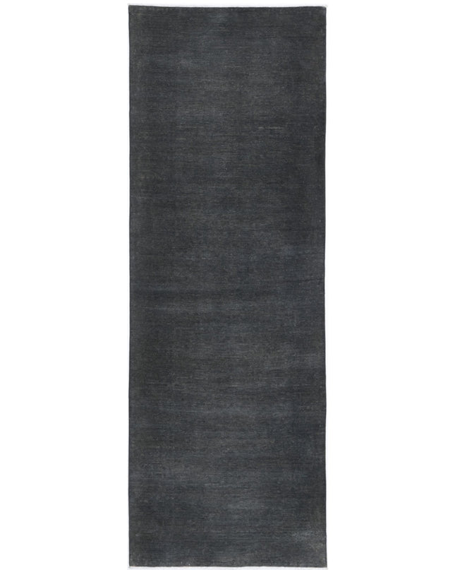 Overdye 3' 0" X 9' 7" Hand Knotted Wool Rug 3' 0" X 9' 7" (91 X 292) / Green / Wool