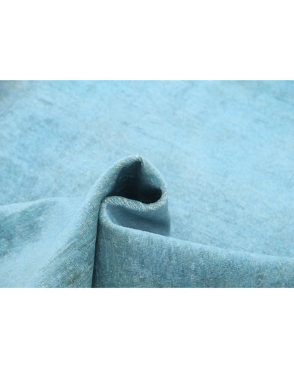 Overdye 3' 0" X 7' 9" Hand Knotted Wool Rug 3' 0" X 7' 9" (91 X 236) / Teal / Wool