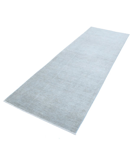 Overdye 3' 1" X 9' 6" Hand Knotted Wool Rug 3' 1" X 9' 6" (94 X 290) / Grey / Wool