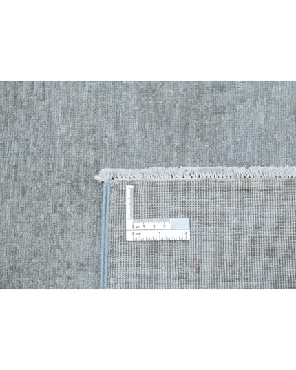 Overdye 3' 1" X 9' 6" Hand Knotted Wool Rug 3' 1" X 9' 6" (94 X 290) / Grey / Wool