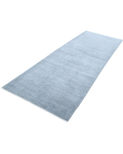 Overdye 3' 5" X 9' 5" Hand Knotted Wool Rug 3' 5" X 9' 5" (104 X 287) / Grey / Wool