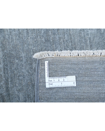 Overdye 3' 5" X 9' 5" Hand Knotted Wool Rug 3' 5" X 9' 5" (104 X 287) / Grey / Wool