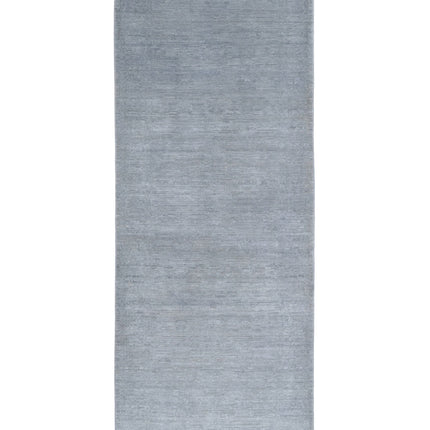 Overdye 3' 5" X 9' 5" Hand Knotted Wool Rug 3' 5" X 9' 5" (104 X 287) / Grey / Wool