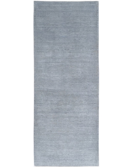 Overdye 3' 5" X 9' 5" Hand Knotted Wool Rug 3' 5" X 9' 5" (104 X 287) / Grey / Wool