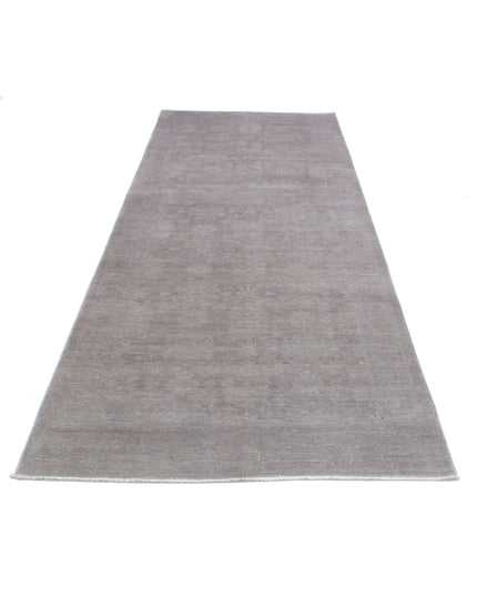 Overdye 4' 0" X 10' 10" Hand Knotted Wool Rug 4' 0" X 10' 10" (122 X 330) / Grey / Wool