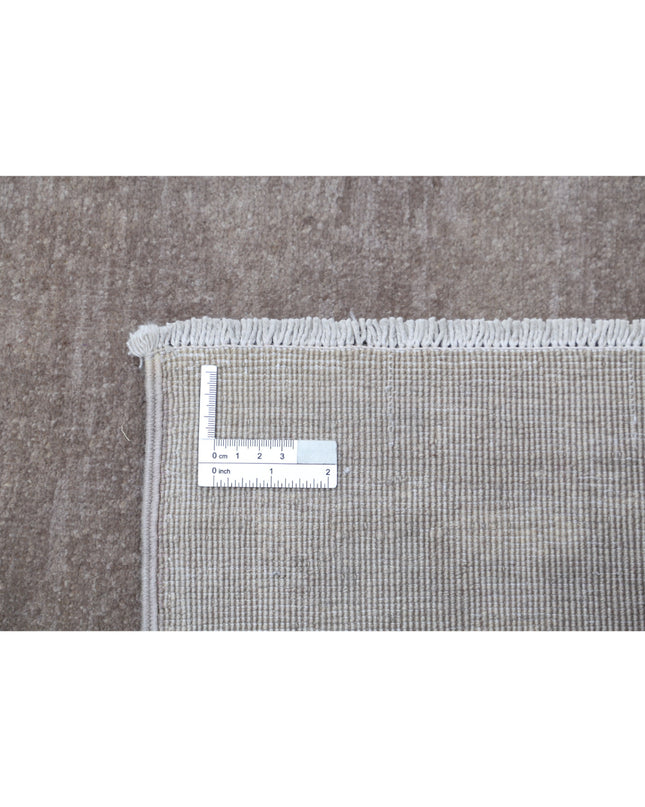 Overdye 4' 0" X 10' 10" Hand Knotted Wool Rug 4' 0" X 10' 10" (122 X 330) / Grey / Wool