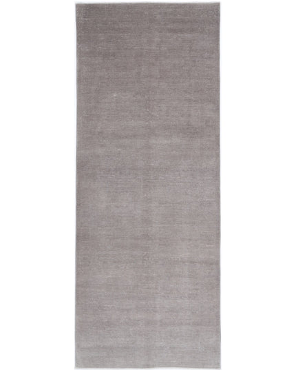Overdye 4' 0" X 10' 10" Hand Knotted Wool Rug 4' 0" X 10' 10" (122 X 330) / Grey / Wool