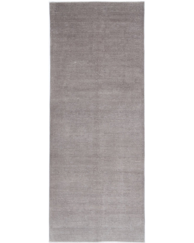 Overdye 4' 0" X 10' 10" Hand Knotted Wool Rug 4' 0" X 10' 10" (122 X 330) / Grey / Wool