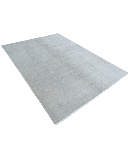 Overdye 5' 10" X 8' 3" Hand Knotted Wool Rug 5' 10" X 8' 3" (178 X 251) / Grey / Wool