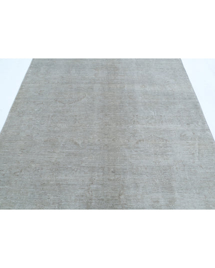 Overdye 5' 10" X 8' 3" Hand Knotted Wool Rug 5' 10" X 8' 3" (178 X 251) / Grey / Wool