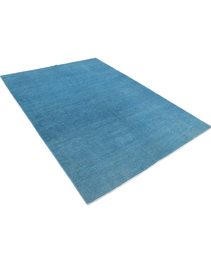 Overdye 5' 11" X 8' 3" Hand Knotted Wool Rug 5' 11" X 8' 3" (180 X 251) / Blue / Wool