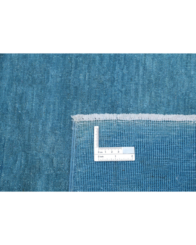 Overdye 5' 11" X 8' 3" Hand Knotted Wool Rug 5' 11" X 8' 3" (180 X 251) / Blue / Wool